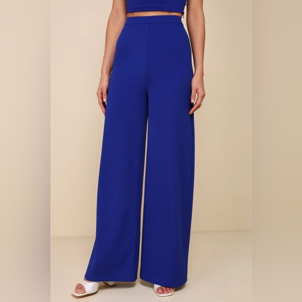 Lulus Enticing Endeavors Royal Blue Two-Piece Jumpsuit PANTS ONLY